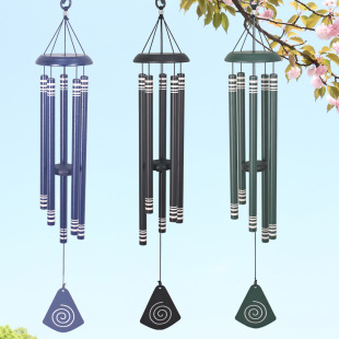 European and American Explosions 37-inch Multi-layer Side Cover Laser Carving Tube Wind Chimes Cross-border Wind Chimes Creative Home Furnishing Creative Hanging Gifts