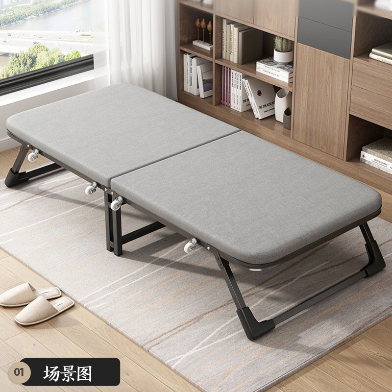 A9L Lunch Break Folding Bed Recliner Office Nap Simple Household Small Bed Single Bed Adult Portable Accompanying Bed