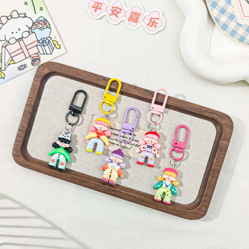 Ca52 Cartoon Puppet Girl Keychain Pendant Cute Girly Bag Charm Student Backpack Accessory Best Friend Ca52 Cartoon Puppet Girl Keychain Pendant Cute Girly Bag Charm Student Backpack Accessory Best Friend