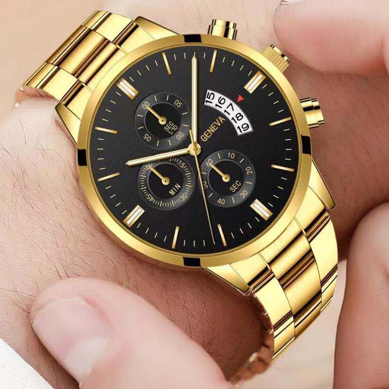 Simple Style Solid Color Single Folding Buckle Quartz Men's Watches display picture 1