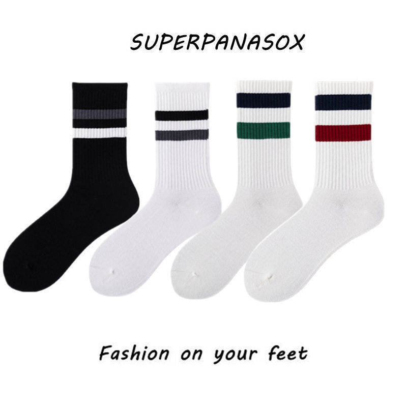 cityboy socks men's stacked striped work socks European fashion brand high street sports skateboard mid-tube socks high tube