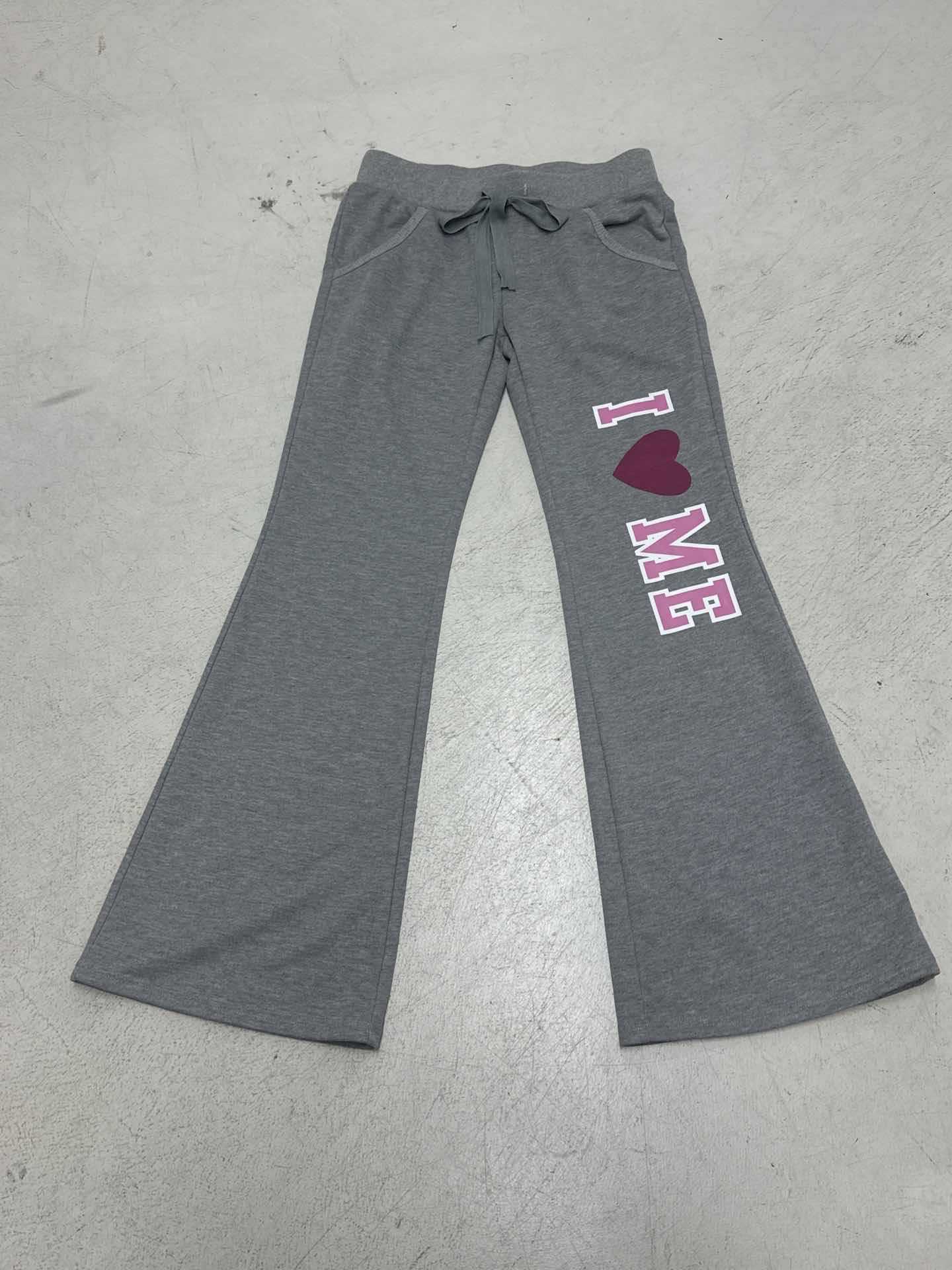 American Style Simple Letter Heart Print Loose Tie Casual For Women Early Autumn Versatile Sports Draped Sweatshirt Long_voghion.com