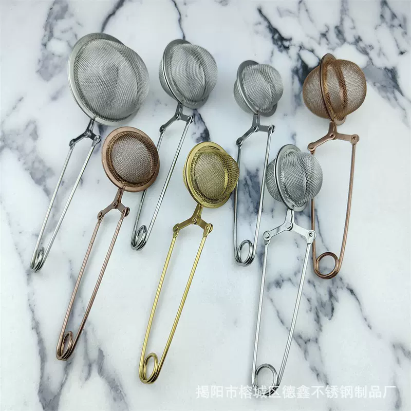 不锈钢手柄茶球 茶叶过滤器 茶隔 茶漏 手柄调料球茶隔茶漏夹茶球