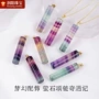 天然跨境圆柱体金色吊坠