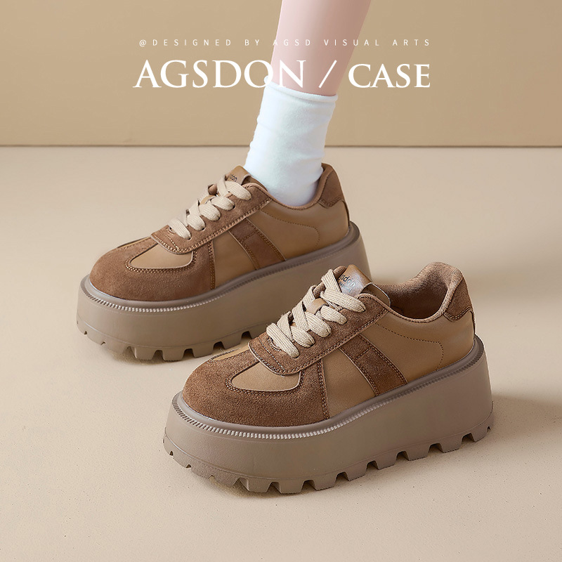 Zapatos de entrenamiento de la mujer 2025 nuevo otoño invierno muffin base zapatos de skate casuales zapatos Agan