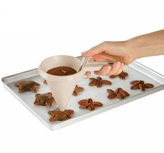 Conical handheld batter distributor separator cream funnel portion cup cake chocolate divider