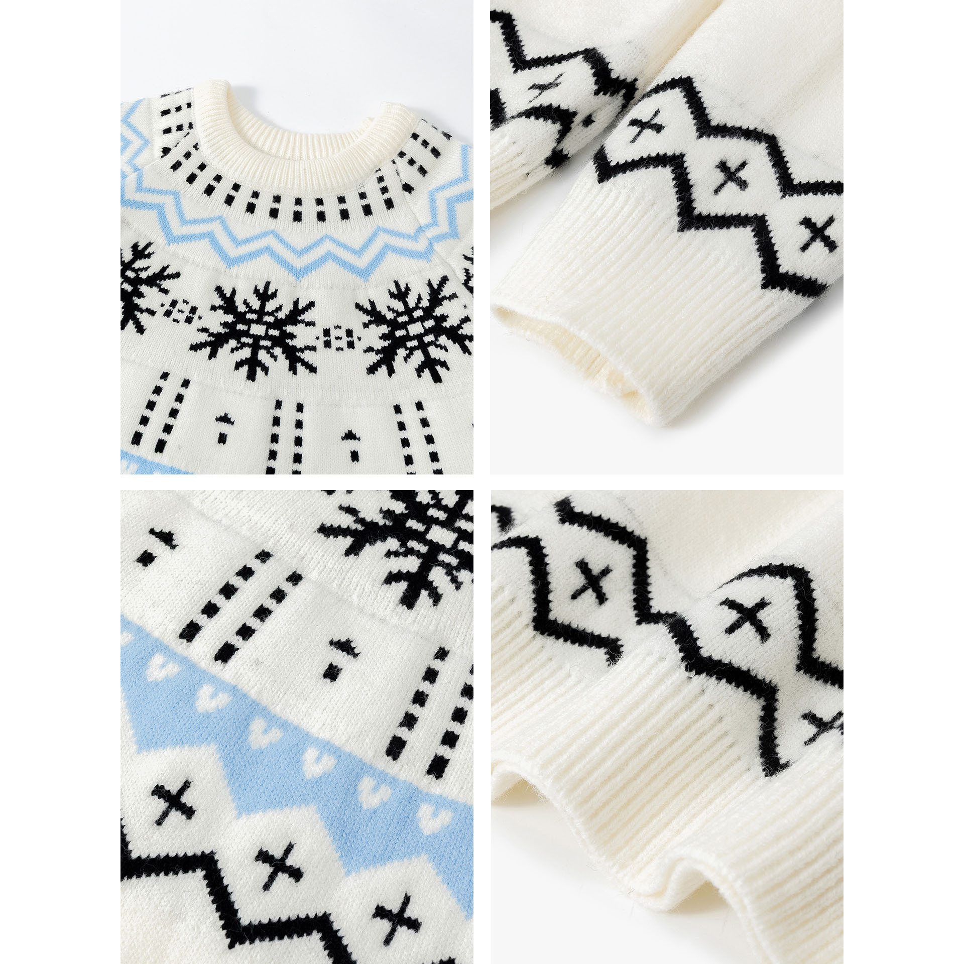 Explosiones transfronterizas de tamaño europeo gran tamaño Fair Island Jacquard jersey suéter hombre flocos de nieve Navidad otoño invierno fábrica de marea mayorista