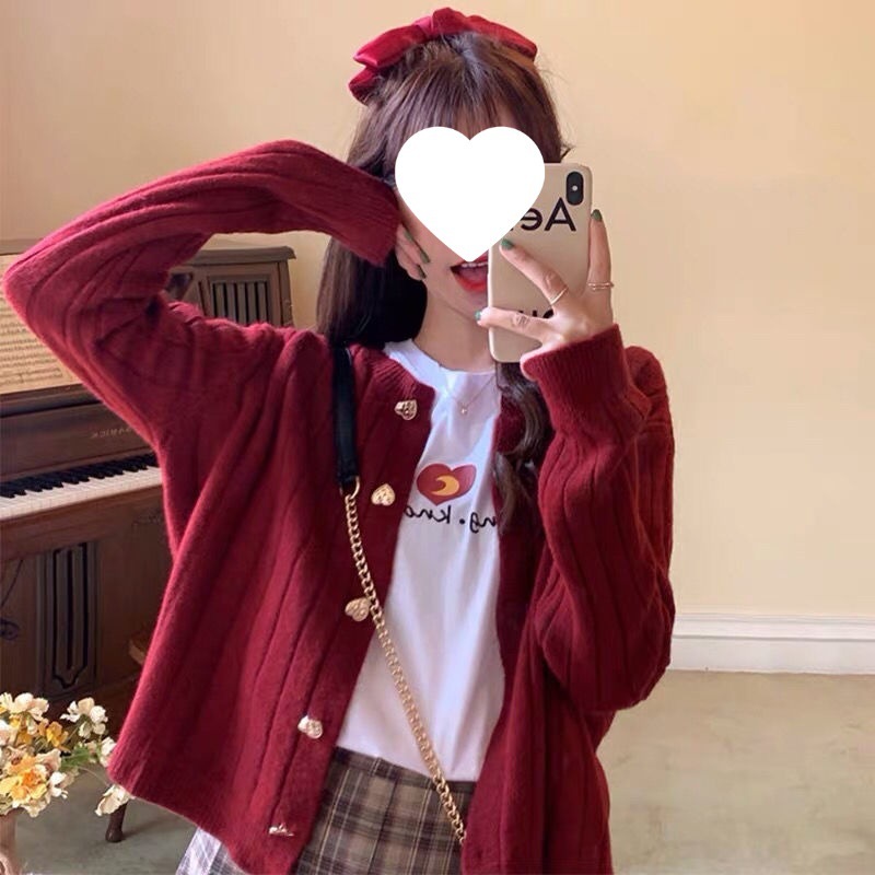 2025新款潮春秋针织开衫外套女上衣女韩版宽松毛衣外搭坑条显瘦潮|undefined
