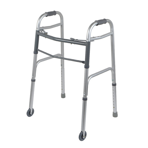 Good Step Senior Aluminum Folding Aids Equipment Walker for Disabled and Patients with Wheel-Assisted Walker