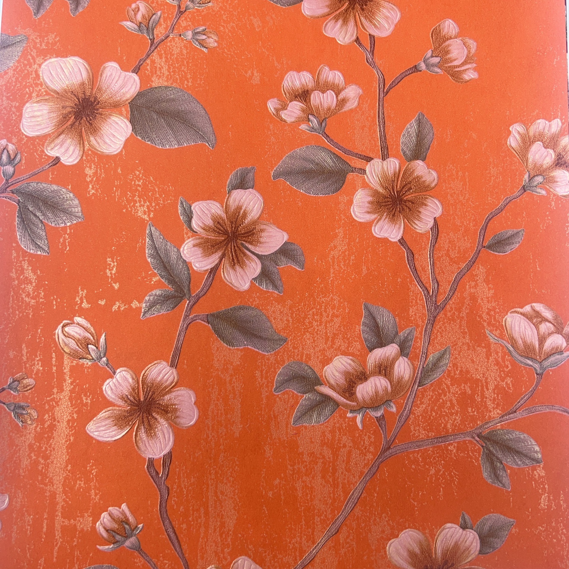 Pamela de alta calidad de la serie de impresión de bordes de melocotón de papel de embalaje de flores nuevos estampados en relieve de papel de arte de papel de embalaje de flores