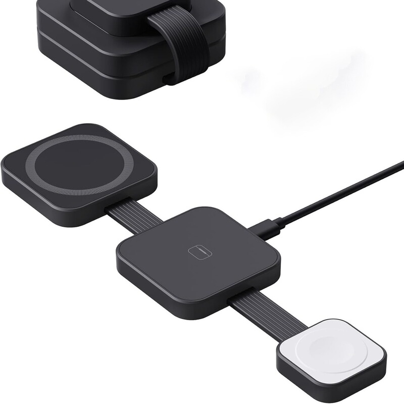 3in 90% off Stack Wireless Charger Suitable for Apple Magsafe Fast Charging Mobile Phone True 15W Fast Charging Travel Portable