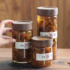 蜜蜂瓶玻璃密封罐泡蜜储存罐秋梨膏姜糖分装瓶耐高温食品级储物罐