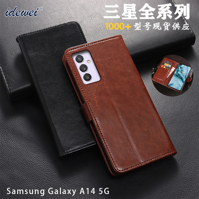 For Samsung Galaxy A14 5G flip leather case stand phone case A13 4G wallet card holder