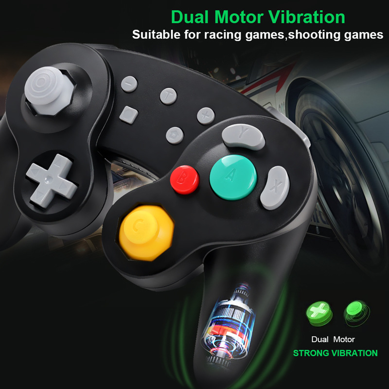 Console di gioco GC NGC Controller GameCube singolo a tre punti blu e nero Supporto dropshipping_voghion.com