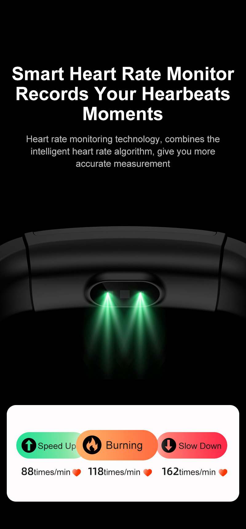 Y15 smart wristband, heart rate, blood oxygen, blood pressur_voghion.com