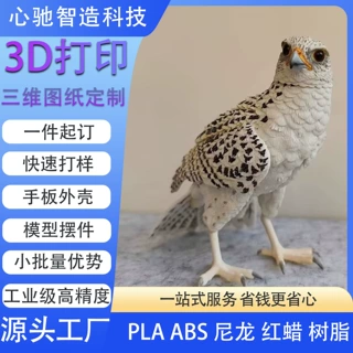 动物定制模型SLA 高精度 3D 打印手板模型定制尼龙手板模型定制