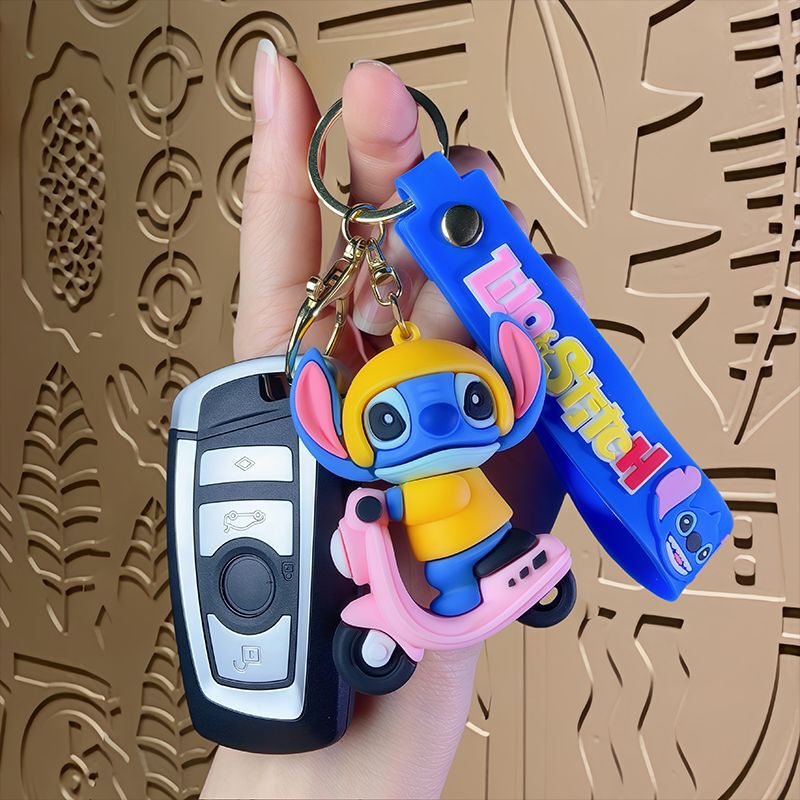 国境を越えた漫画アニメーションステッチ車のキーホルダーペンダントかわいい人形バッグペンダント小さなギフト卸売|undefined
