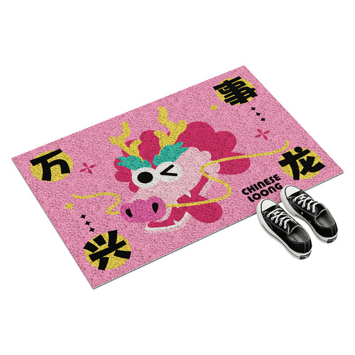 Original Barbie dragon entrance door floor mat door mat pvc foot mat wire loop entrance carpet cartoon cute new year of the dragon