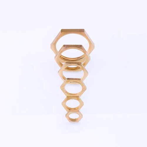 Wholesale all-copper cap lock nut with thin inner wire copper hexagonal lock cap and female joint fastening connection accessories