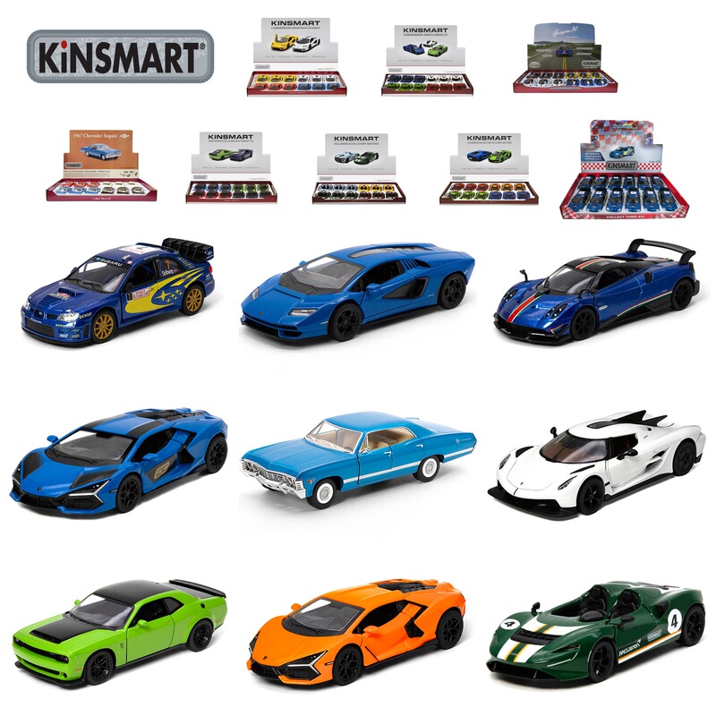 KiNSMART Zhiguan alloy toy car model 5 inch 1:36 Koenigsegg McLaren Dodge Subaru
