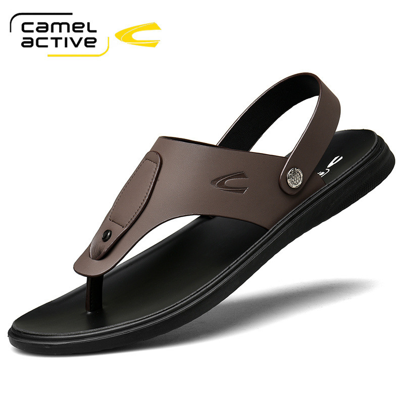 German camel dynamic men's 2022 summer new clip toe beach shoes men's casual breathable British sandals