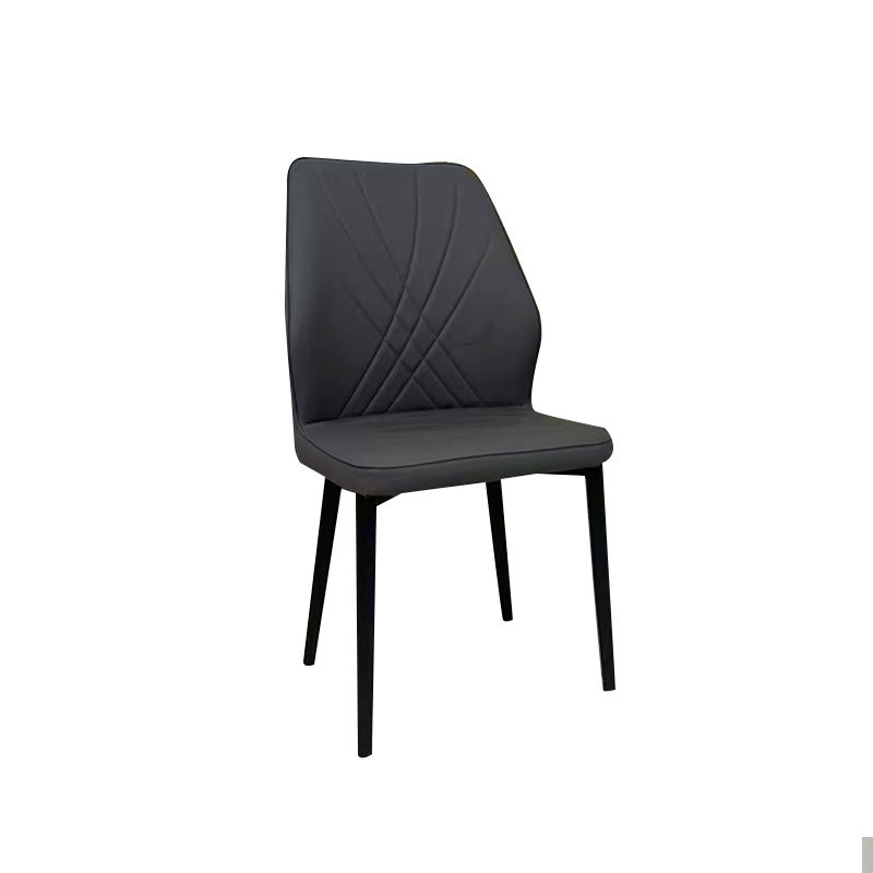 Silla de comedor con tablero de pizarra, estilo crema de lujo ligero, silla con respaldo, uso doméstico moderno y minimalista, venta al por mayor del fabricante, tapicería suave, estructura de metal.