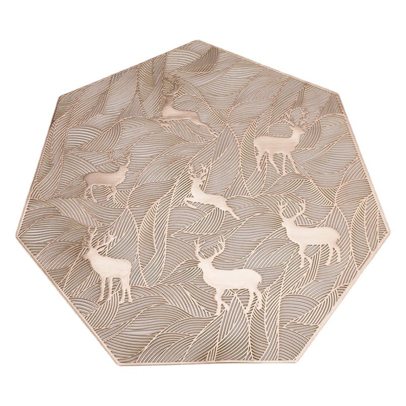 Ciervos Hollow-out placemat Western placemat transfronterizo estera de la tabla restaurante del hotel estera de aislamiento térmico giling Coaster decoración de aislamiento térmico