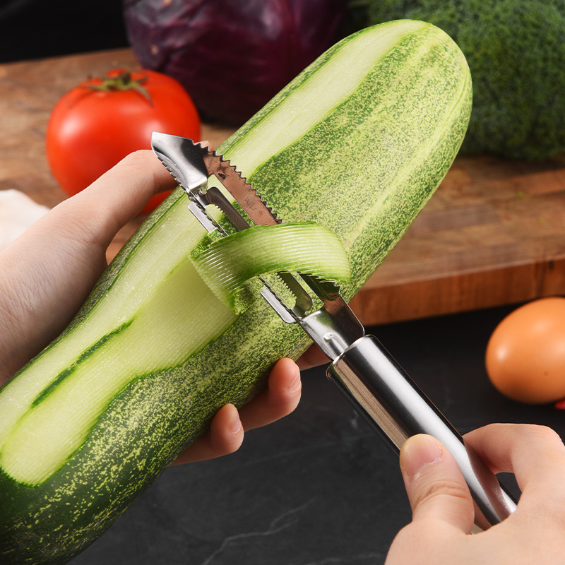 Pelador de Frutas y Verduras de Acero Inoxidable Multifuncional para Cocina