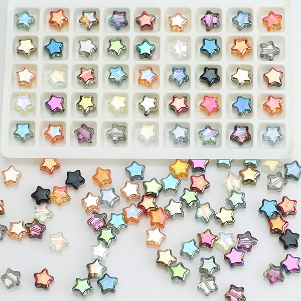 glossy glass beads handmade