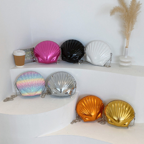 Cross-border trend chain shoulder bag for women  niche trendy shell bag mobile bag internet celebrity fashion shoulder bag