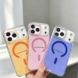 ins适用跨境iPhone18 Pro Max闪粉磁吸手机壳苹果17防摔保护套