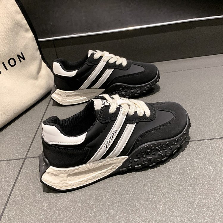 Despacho coreano suave retro Gump zapatos de otoño zapatos de waffle zapatos deportivos de estudiantes de moda zapatos de mujer