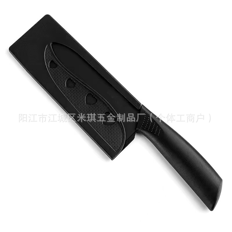 黒鋼包丁セット キッチンフルセット 寮 家庭用 包丁 まな板 2in1 補助食品 果物ナイフ カバーケース付き|undefined