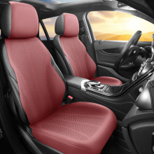 四季通用汽车坐垫 牛皮纹马鞍垫打孔皮透气座垫方垫跨境直供