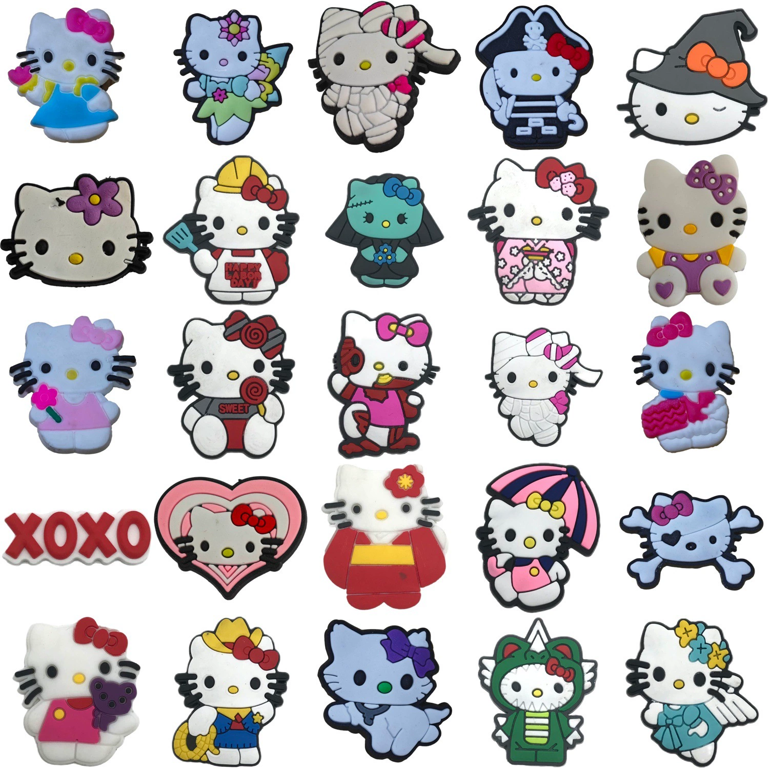 Hello Kitty, обувь, пряжка, мультяшный аксессуар, сумка, набор