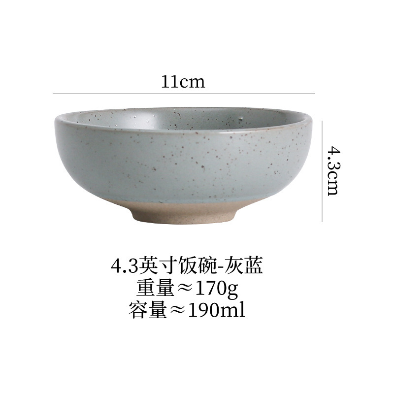 国境を越えた家庭用レトロスタイルの陶器のボウル、皿、食器、日本のホテルのクリエイティブなステーキデザートボウル、高級テーブル|undefined