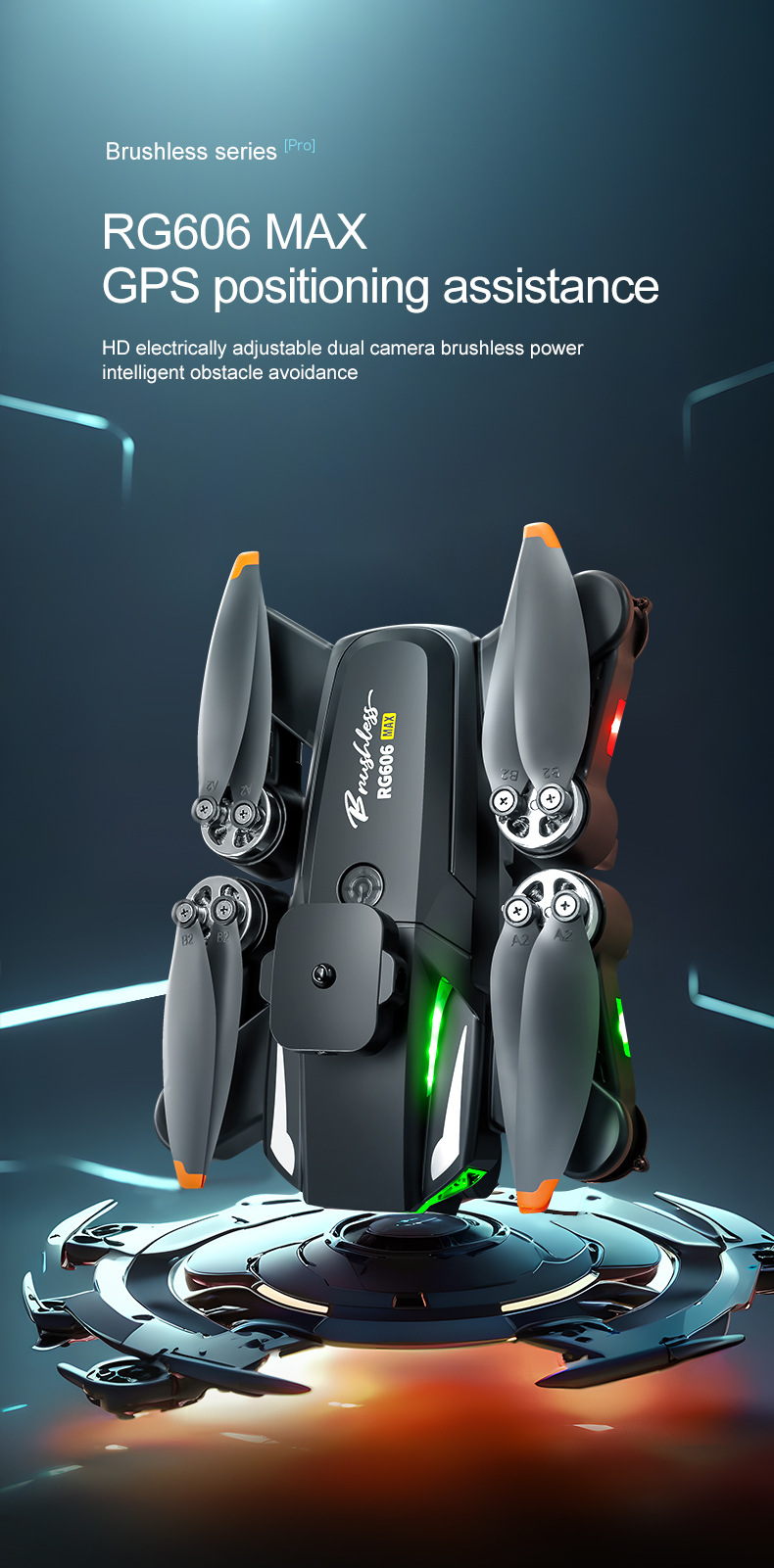 RG606MAX Drone GPS 5G WIFI 4K HD Dual Camera Obstacle Avoidance