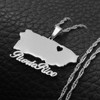 Card, pendant with letters stainless steel, necklace suitable for men and women, suitable for import, English letters