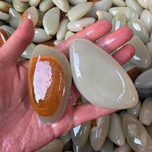 工厂直供天然玉手把件青玉白玉阿富汗原石玉石带皮随形手把件