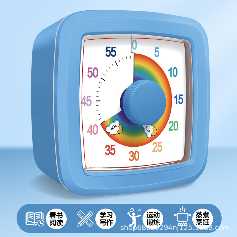 Timer Rainbow visual timer for kids, classroom self-discipline 0–60 min, compact 0.3 kg