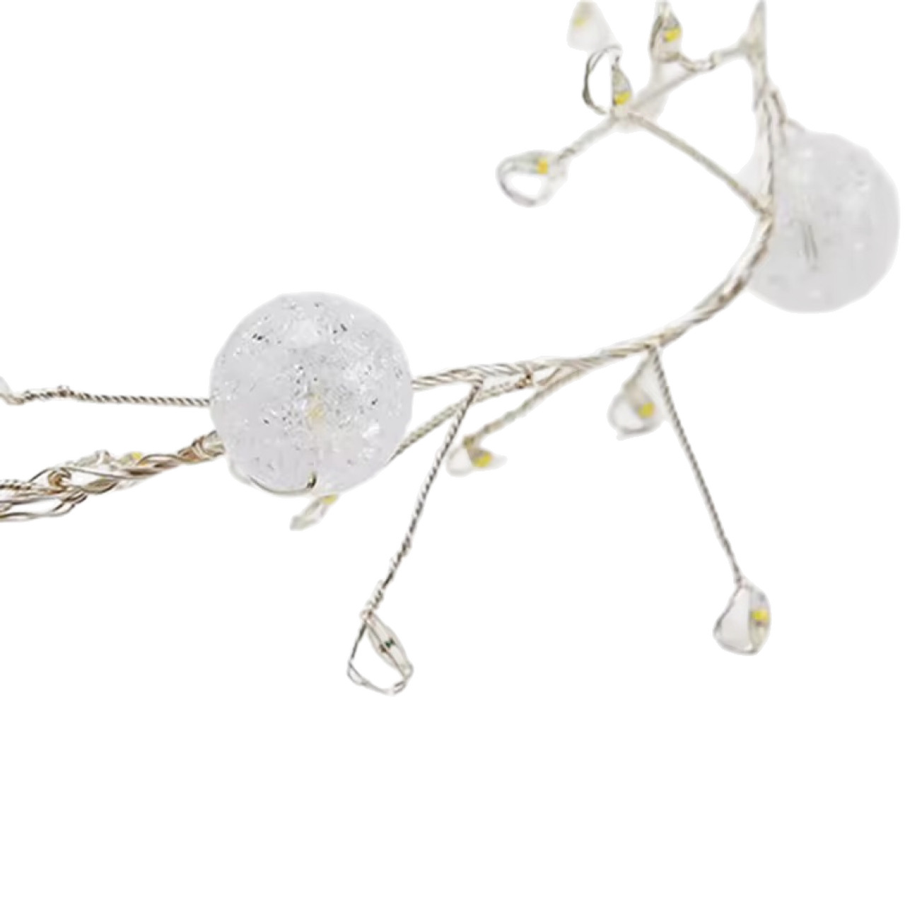 Amazon nuevo LED impermeable hielo agrietado bola de cobre lámpara de cadena de lámpara decoración de control remoto agrietado bola luz petardos de Navidad