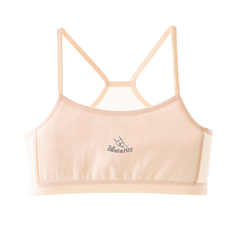Estricta selección de ropa interior camisola de algodón puro para niñas de escuela primaria período de desarrollo para niños mayores Chaleco de ropa interior