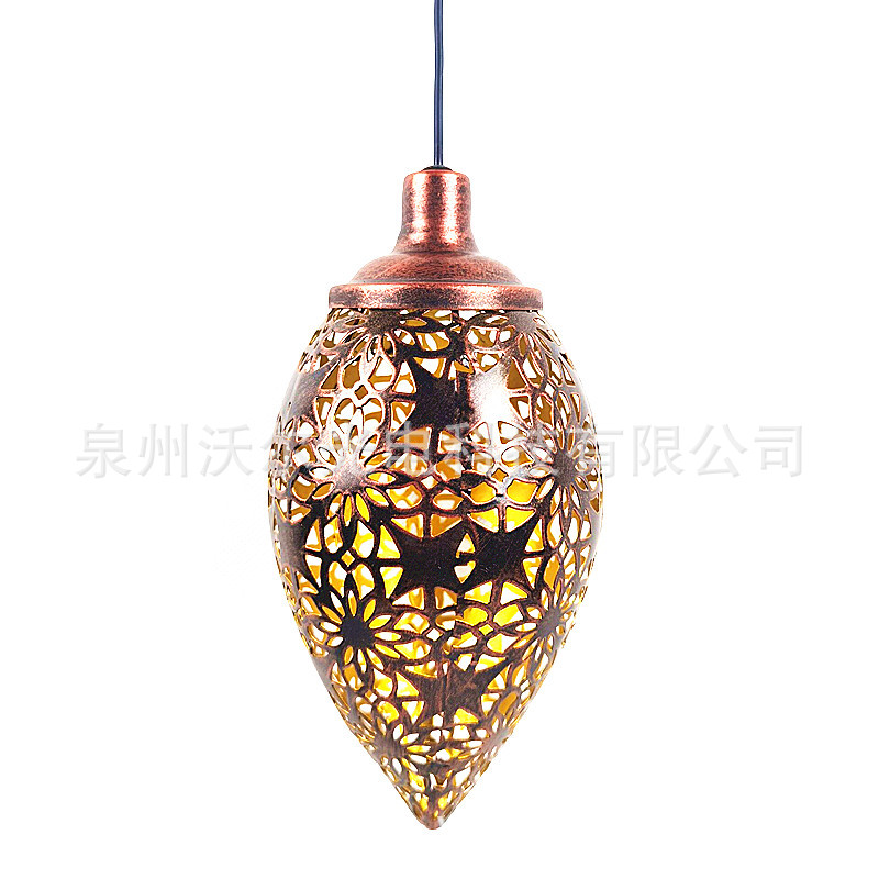 罗马雏菊镂空太阳能水滴吊灯 LED 热销 户外庭院装饰花园防水IP65