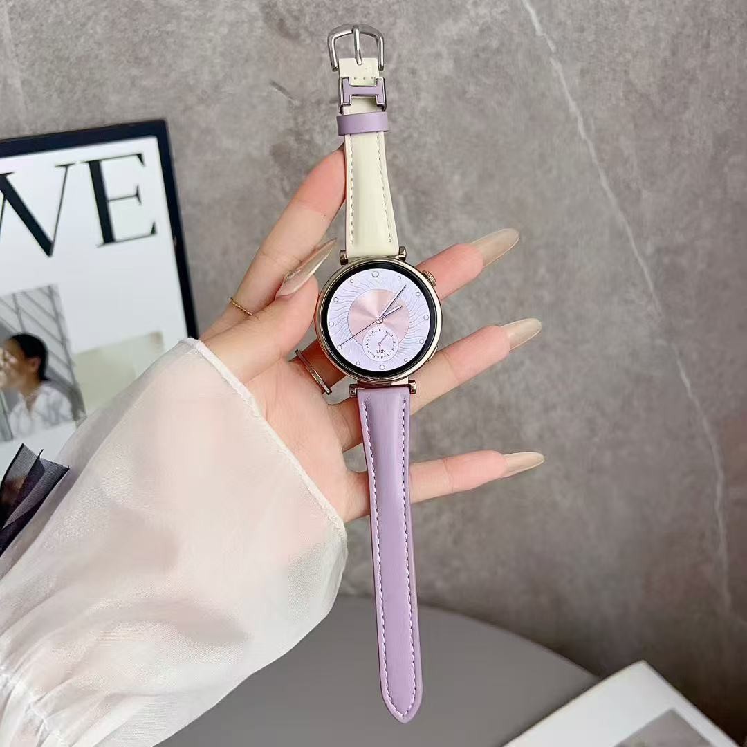 Suitable for Fit4/3/2 Huawei Watch Gt5/4 Watch Leather Women's Watch Strap Xiaomi 8/Pro Redmi Personalized Wristband