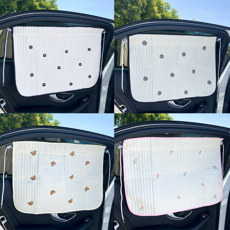 Car sunshade suction cup children's cartoon style sun protection heat insulation anti-UV curtain car sun protection sunshade