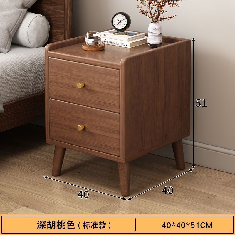 中式简易多层收纳架子床头柜小型窄小卧室现代家用小户简约床边柜|undefined