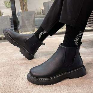 Boots Men's Spring & Fall High-Top British Style Chelsea Boots Work Shoes Fleece-Lined Winter Mid-Top Shoes Leather Boots for Men