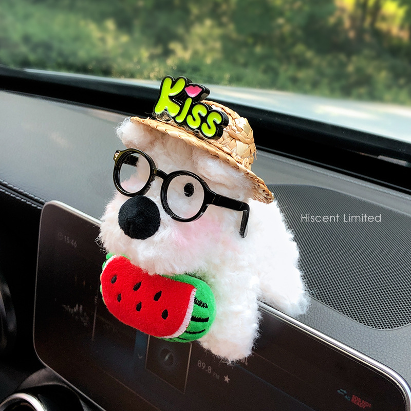 Xiangqian pantalla de automóvil decoración 2024 West Highlands pantalla de automóvil muñeca decoración muñeca regalo para mujeres