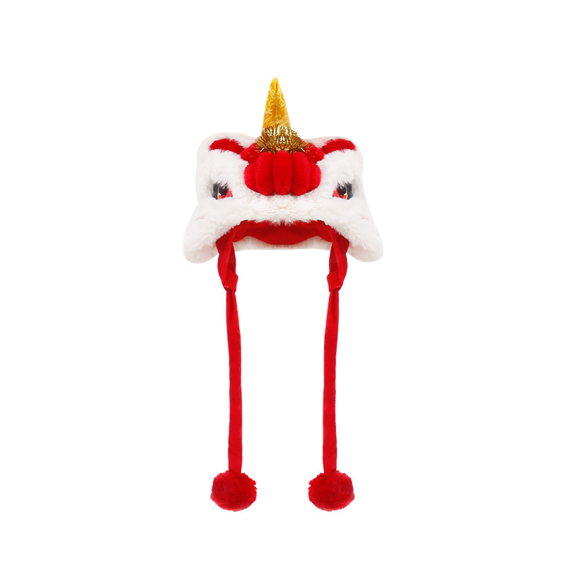 Año Nuevo León sombrero chihuazi mascotas suministros fábrica ropa de León año tradicional estilo chino francés cubo linterna Festival León danza sombrero