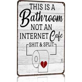 Crazysign Funny Sarcastic Bathroom Toilet Decor Sign This Is